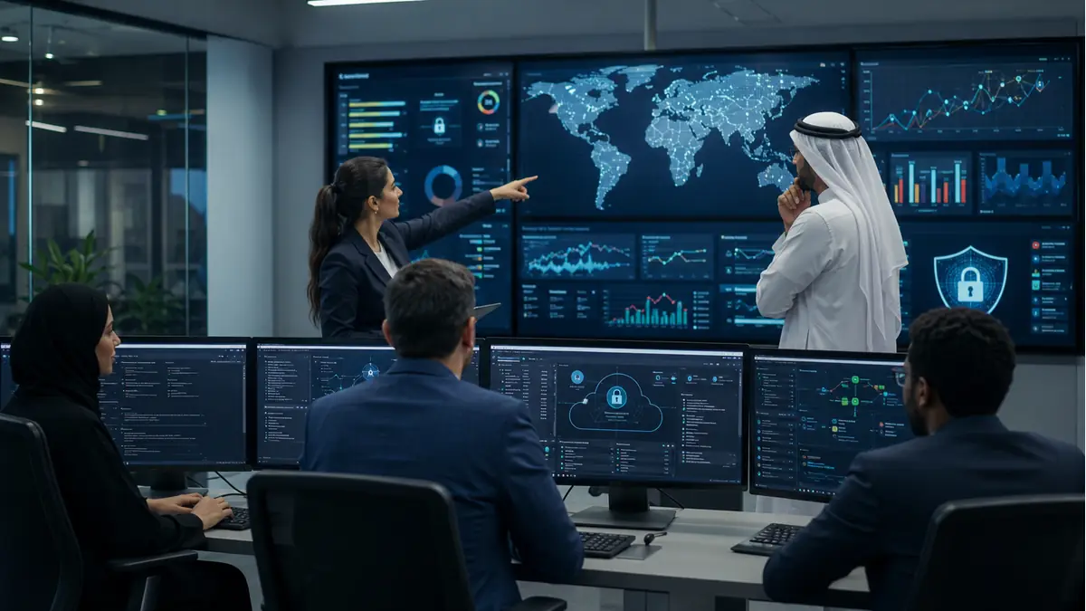 Cybersecurity and data governance dashboard tracking enterprise compliance risk